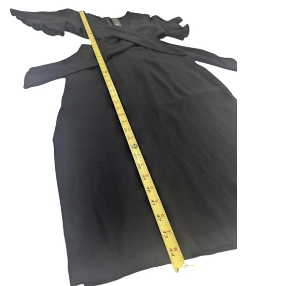 Dark Romantic Cut-Out Midi Dress | Lulus | Minimalist Black NWT M - Picture 6 of 11